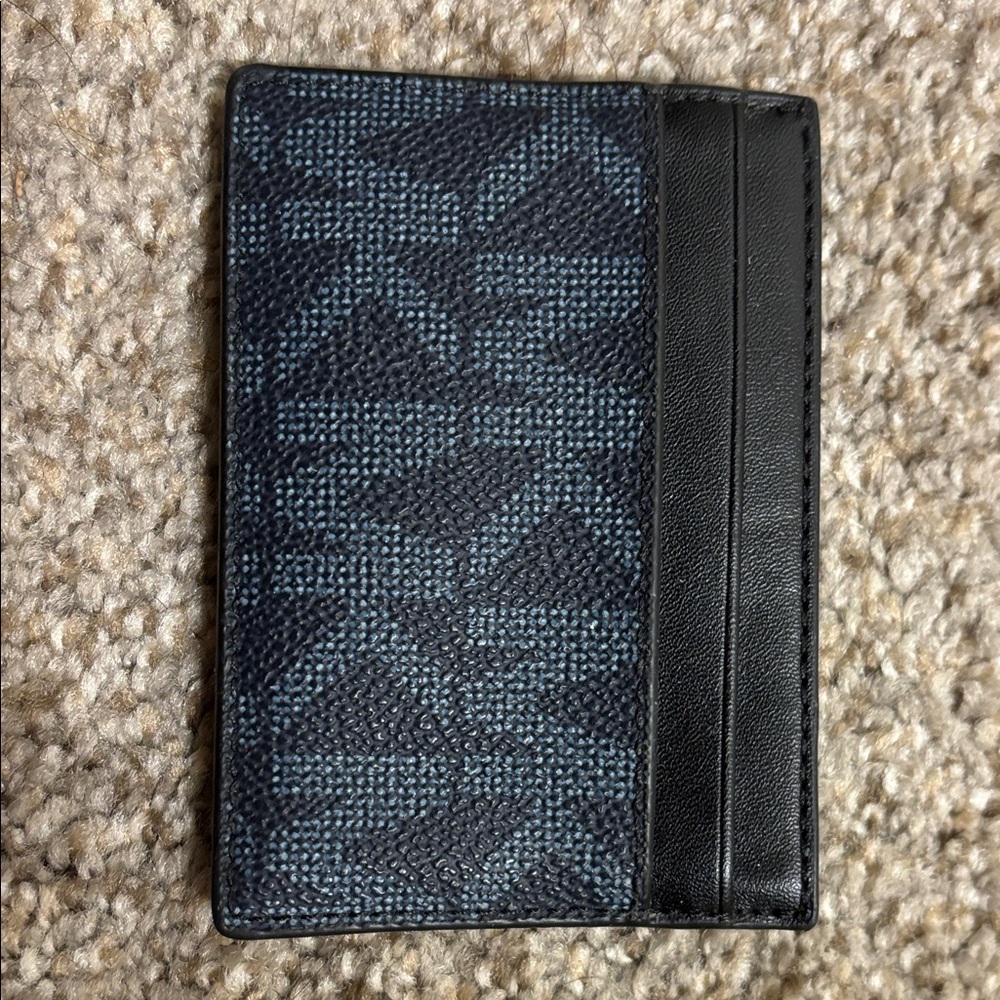 Coach Men's Blue and Black Card & Key Holder
